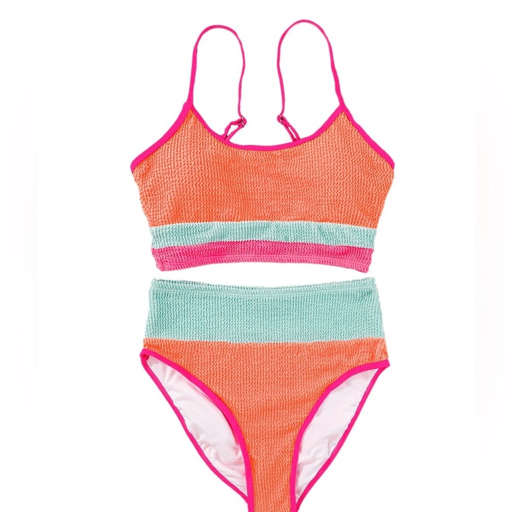 Colorblock Ribbed Two-Piece Bikini Set - NWOT - S - Picture 5 of 9